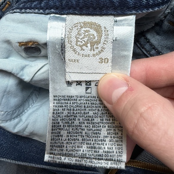 Diesel Safado Jeans Men 32x34 Blue Slim Straight Cotton Designer 0807U (Tag30) - Picture 7 of 15